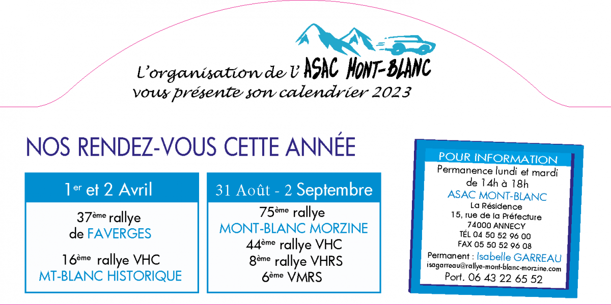 calendrier 2023 asac